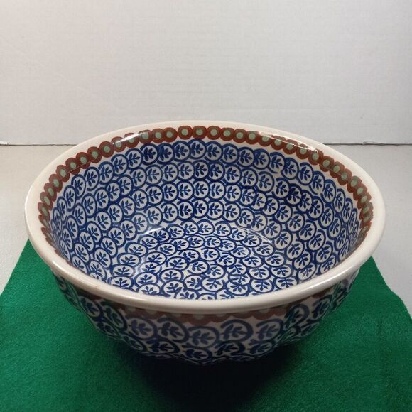 Polish Pottery W. Bolestawcu Olive Garden Handmade Bowl W Latune Cottagecore Co… - Picture 1 of 7